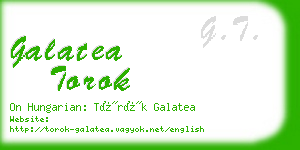 galatea torok business card